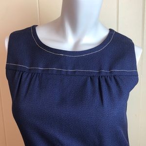 Vintage Dresses - Vintage 60s/70s Navy A Line Mod Shift Dress Vintage Dresses - Vintage 60s/70s Navy A Line Mod Shift Dress